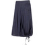 Bonprix Spódnica dżinsowa ze stretchem, ze szczypankami, wiązanym troczkiem i wygodnym paskiem w talii ciemnoniebieski denim