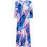 Bonprix Sukienka midi z nadrukiem niebiesko-różowo-biały w graficzny wzór