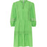 Bonprix Sukienka z koronkowymi wstawkami, ze zrównoważonej wiskozy zielony groszkowy