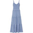 Bonprix Sukienka shirtowa z falban niebieski 
