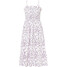 Bonprix Sukienka z przeszyciem cienkimi gumkami i odpinanymi ramiączkami biało-kremowy bez w kwiaty