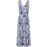 Bonprix Sukienka midi z nadrukiem, z przyjaznej dla środowiska wiskozy niebieski paisley