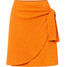 Bonprix Spódnica shirtowa z efektem założenia kopertowego ciemnopomarańczowy