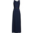Bonprix Długa sukienka wieczorowa z paskiem (2 części) ciemnoniebieski