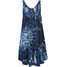 Bonprix Sukienka z dżerseju w batikowy wzór ciemnoniebiesko-dymny niebieski - niebieski dżins z nadrukiem