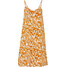 Bonprix Sukienka z dżerseju ze zrównoważonej wiskozy brązowy słoneczny w paski zebry