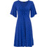Bonprix Sukienka ze zrównoważonej wiskozy niebieski z nadrukiem