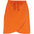 Bonprix Spódnica dresowa z efektem założenia kopertowego czerwona pomarańcza