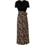 Bonprix Sukienka z dżerseju ze zrównoważonego materiału czarny - leo