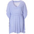 Bonprix Sukienka tunikowa plażowa niebiesko-biały