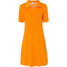 Bonprix Sukienka z frottee, z kołnierzykiem polo pomarańczowy dyniowy