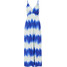 Bonprix Długa sukienka z batikowym nadrukiem niebieski z nadrukiem