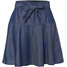 Bonprix Spódnica dżinsowa z falbanami TENCEL™ Lyocell ciemnoniebieski denim