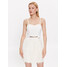 Rinascimento Sukienka koktajlowa CFC0114543003 Biały Regular Fit