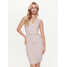Rinascimento Sukienka koktajlowa CFC0113119003 Różowy Slim Fit