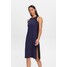 Esprit Sukienka midi z prążkowanego dżerseju, elastyczna bawełna 063EO1E307_415