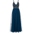 Bonprix Sukienka z aplikacją z perełek niebieskozielony