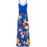 Bonprix Sukienka z dżerseju ciemnoniebieski w kwiaty