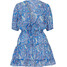 Bonprix Sukienka plażowa z poliestru z recyklingu niebieski w graficzny wzór