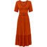 Bonprix Sukienka z dżerseju ze zrównoważonej wiskozy pomarańczowo-brązowy