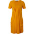 Bonprix Krótka sukienka z dżerseju ze zrównoważonej wiskozy, krótki rękaw żółto-pomarańczowy