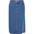 Bonprix Spódnica dżinsowa ze stretchem i rozporkiem niebieski denim 