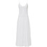 Bonprix Długa sukienka z rozcięciem z przodu, z koronki biały