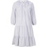 Bonprix Sukienka tunikowa z rękawami 3/4, w paski indygo-biały w paski