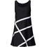 Bonprix Sukienka plażowa z materiału kąpielowego czarno-biały