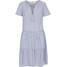 Bonprix Letnia sukienka tunikowa w paski jasnoniebieski indygo - biały w paski