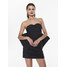ROTATE Sukienka koktajlowa Taft Pleated RT2494 Czarny Slim Fit