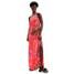 Desigual Asymetryczna sukienka średniej długości z nadrukiem w tropikalny deseń 23SWMW037058