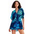 Desigual Sukienka tunika z nadrukiem w tropikalny deseń 23SWMW185000