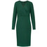 KMX Fashion Sukienka dzianinowa 919430022 Zielony Fitted Fit