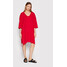 Max Mara Beachwear Sukienka letnia Paglie 32210328 Czerwony Oversize