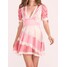Love Shack Fancy Sukienka koktajlowa D1411-1040 PPKCB Różowy Slim Fit