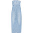 Pull&Bear Jeansowa sukienka gorsetowa średniej długości 7393/351