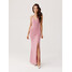 Roco Fashion Sukienka brokatowa PATRICIA Różowy Regular Fit