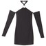 Cropp Czarna sukienka z wyciętymi ramionami 5603S-99X