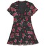Cropp Czarna sukienka mini w róże 2676W-99M