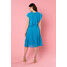Quiosque Niebieska sukienka z falbanami 4SS009801
