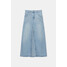 Pull&Bear Długa jeansowa spódnica maxi 7395/326
