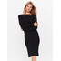 Calvin Klein Sukienka dzianinowa Iconic K20K205753 Czarny Slim Fit
