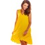 Awama Sukienka A285 Żółty Basic Fit