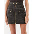 Versace Jeans Couture Spódnica skórzana 75HAEP01 Czarny Regular Fit