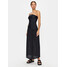 KARL LAGERFELD Sukienka letnia Straples Beach Dress 231W2206 Czarny Regular Fit