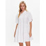 Silvian Heach Sukienka koszulowa GPP23328VE Biały Relaxed Fit