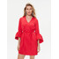 TWINSET Sukienka koktajlowa 232TT2490 Czerwony Regular Fit