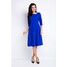 Awama Sukienka A157 Niebieski Basic Fit