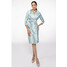 Deni Cler Milano Sukienka elegancka W-DW-3416-C5-P6-40-1 Zielony Regular Fit